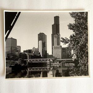 c1970 Original Cityscape Black White Photograph Steven Willhite Glen Ellen IL